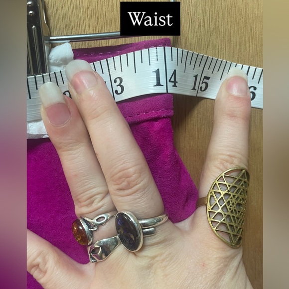 Vintage 90’s Neon Fuchsia Leather Suede Mini Skirt - Picture 9 of 12